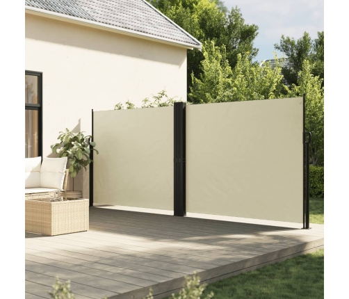 Toldo lateral retráctil crema 160x600 cm