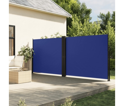 Toldo lateral retráctil azul 160x600 cm