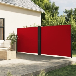 Toldo lateral retráctil rojo 160x600 cm