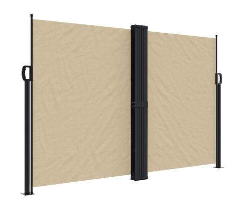 Toldo lateral retráctil beige 160x600 cm