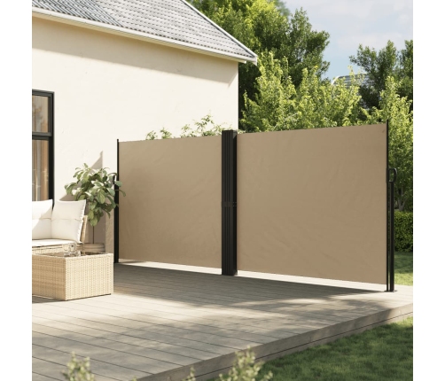 Toldo lateral retráctil beige 160x600 cm