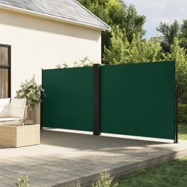 Toldo lateral retráctil verde oscuro 160x600 cm