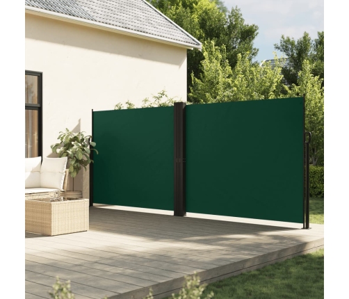 Toldo lateral retráctil verde oscuro 160x600 cm