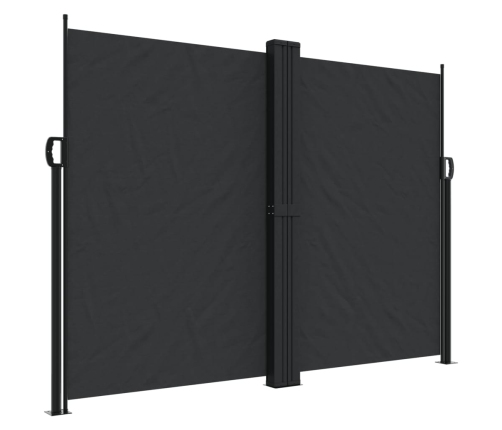 Toldo lateral retráctil negro 180x600 cm