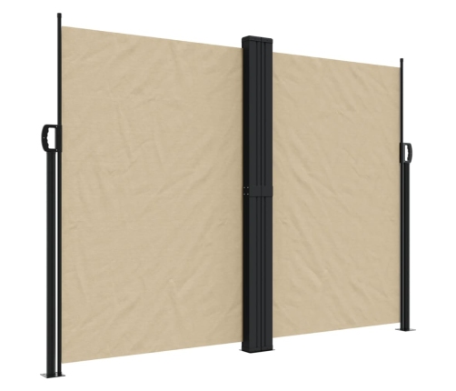 Toldo lateral retráctil beige 180x600 cm