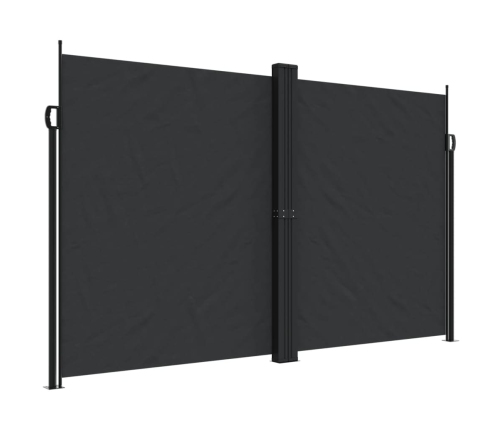 Toldo lateral retráctil negro 200x600 cm