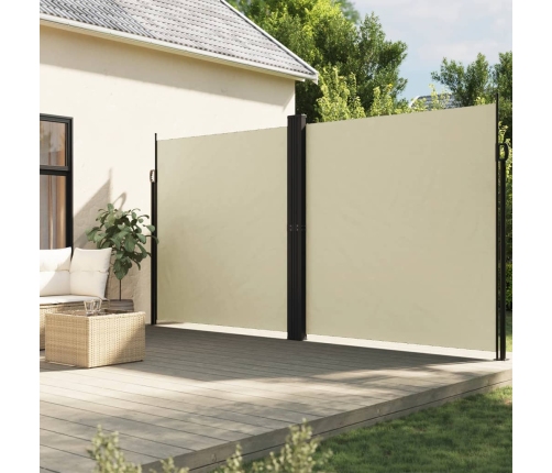 Toldo lateral retráctil crema 200x600 cm