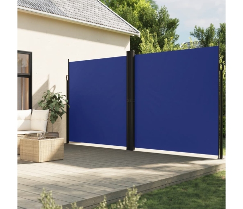 Toldo lateral retráctil azul 200x600 cm