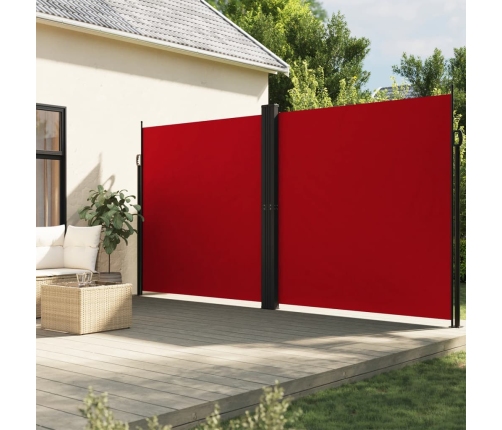 Toldo lateral retráctil rojo 200x600 cm