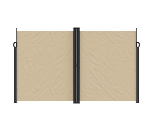 Toldo lateral retráctil beige 200x600 cm