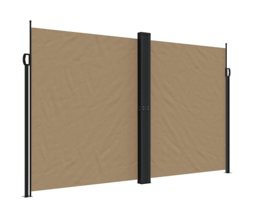 Toldo lateral retráctil gris taupe 200x600 cm