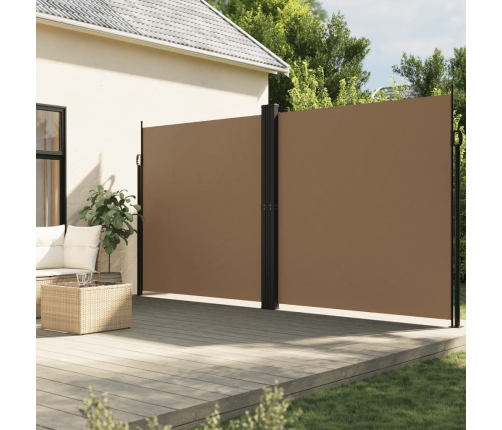 Toldo lateral retráctil gris taupe 200x600 cm