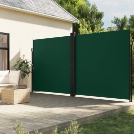 Toldo lateral retráctil verde oscuro 200x600 cm