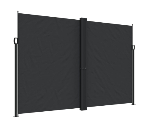 Toldo lateral retráctil negro 220x600 cm