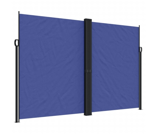 Toldo lateral retráctil azul 220x600 cm