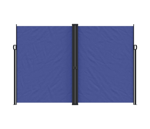 Toldo lateral retráctil azul 220x600 cm