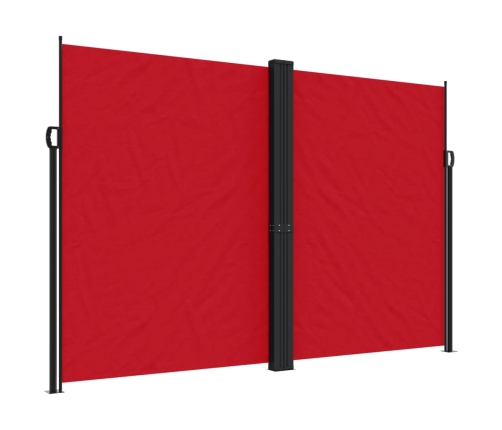 Toldo lateral retráctil rojo 220x600 cm