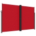 Toldo lateral retráctil rojo 220x600 cm