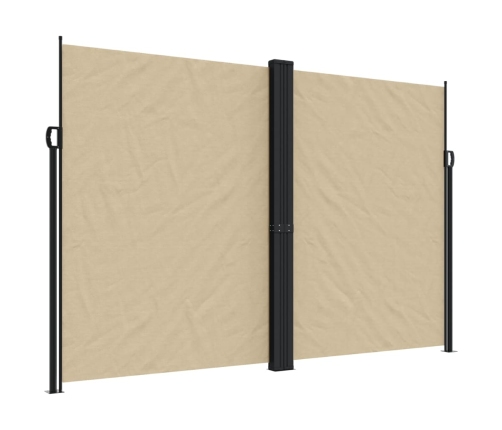 Toldo lateral retráctil beige 220x600 cm