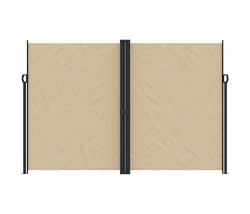 Toldo lateral retráctil beige 220x600 cm