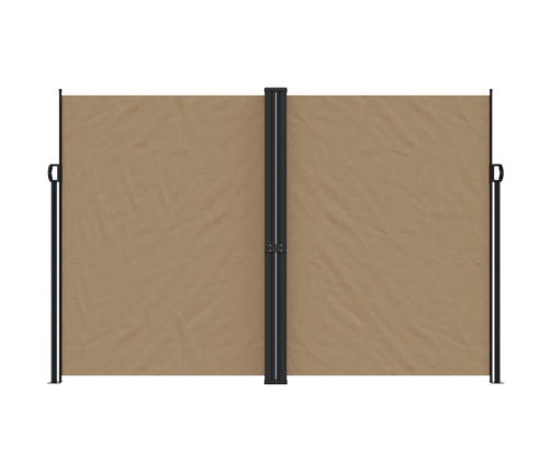 Toldo lateral retráctil gris taupe 220x600 cm