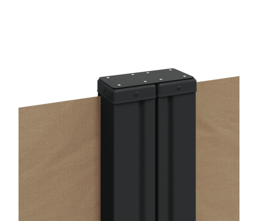 Toldo lateral retráctil gris taupe 220x600 cm