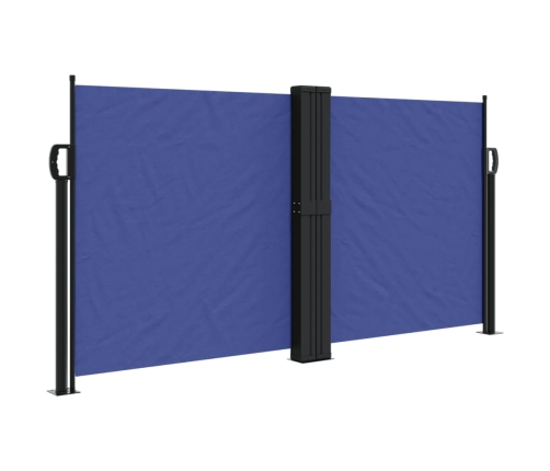 Toldo lateral retráctil azul 120x1000 cm