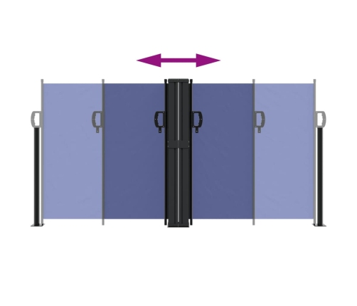 Toldo lateral retráctil azul 120x1000 cm