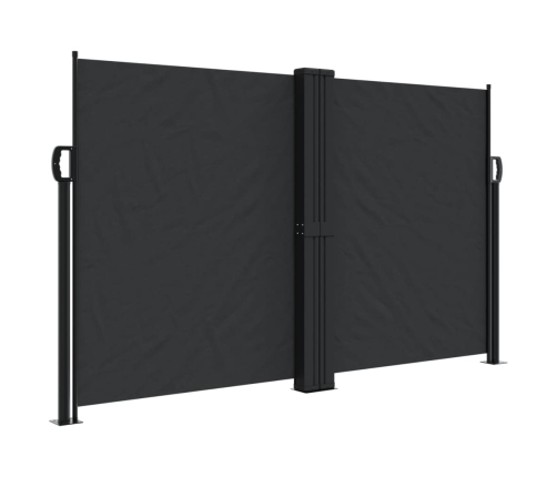 Toldo lateral retráctil negro 140x1000 cm