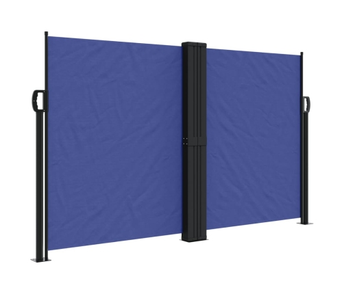 Toldo lateral retráctil azul 140x1000 cm