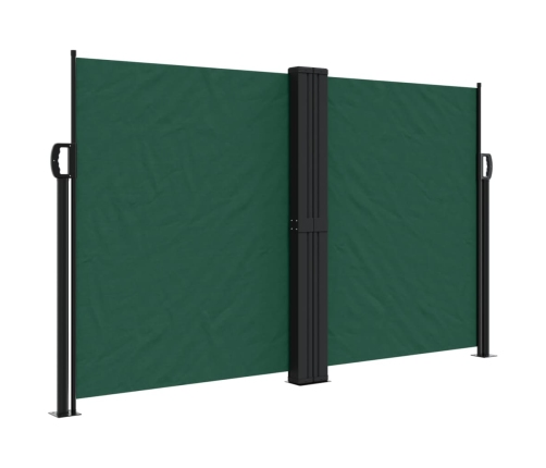 Toldo lateral retráctil verde oscuro 140x1000 cm