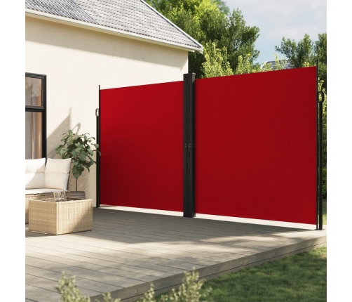 Toldo lateral retráctil rojo 200x1000 cm