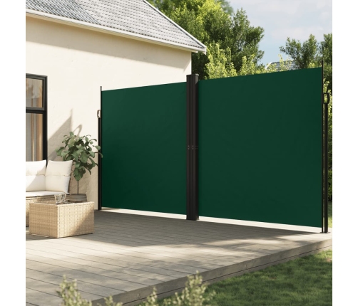 Toldo lateral retráctil verde oscuro 200x1000 cm