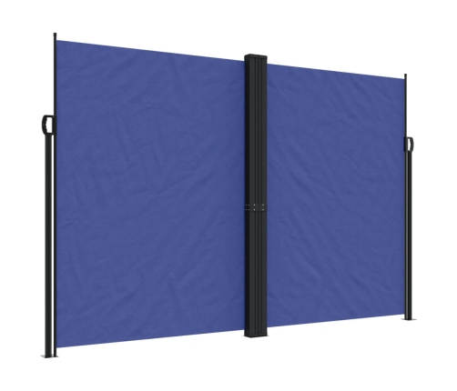 Toldo lateral retráctil azul 220x1000 cm