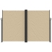 Toldo lateral retráctil beige 220x1000 cm