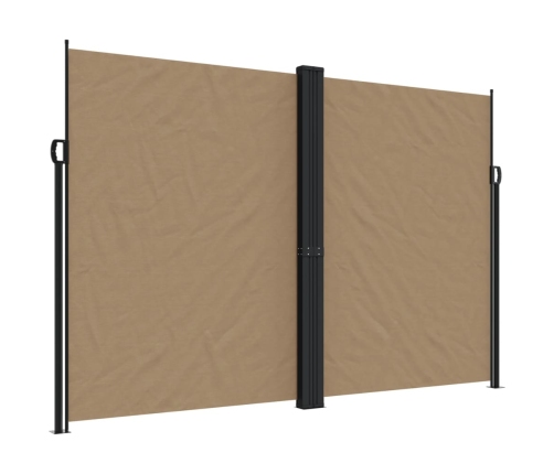 Toldo lateral retráctil gris taupe 220x1000 cm