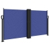 Toldo lateral retráctil azul 120x1200 cm