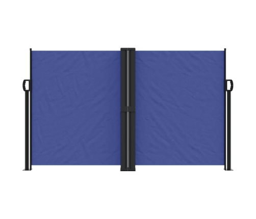 Toldo lateral retráctil azul 140x1200 cm