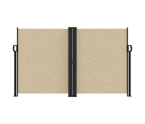 Toldo lateral retráctil beige 140x1200 cm