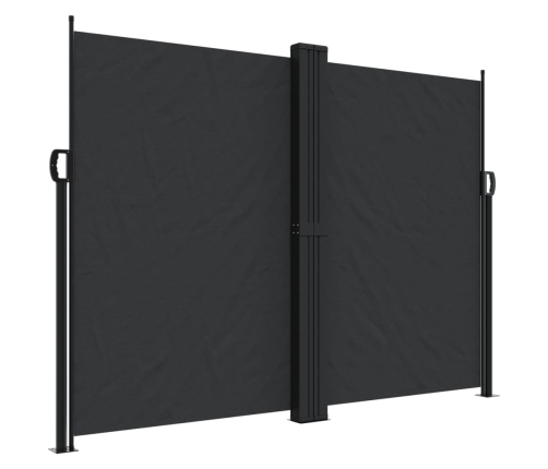 Toldo lateral retráctil negro 180x1200 cm