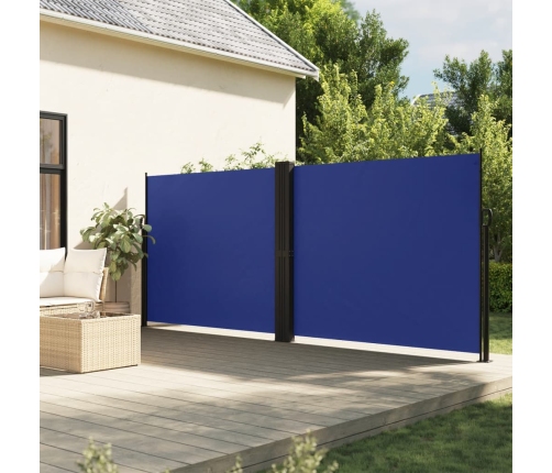 Toldo lateral retráctil azul 180x1200 cm