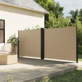 Toldo lateral retráctil beige 180x1200 cm