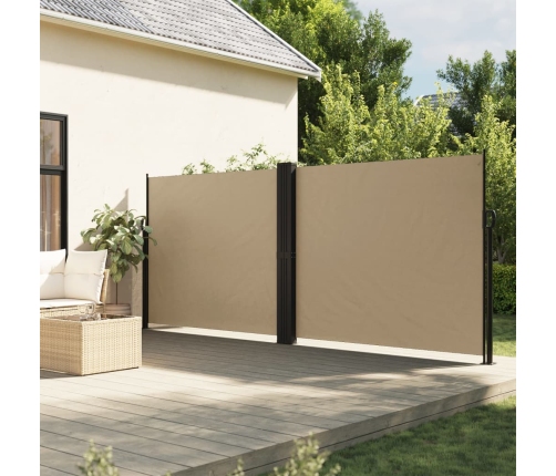 Toldo lateral retráctil beige 180x1200 cm