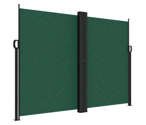 Toldo lateral retráctil verde oscuro 180x1200 cm