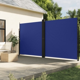 Toldo lateral retráctil azul 200x1200 cm