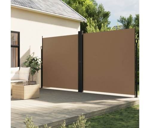 Toldo lateral retráctil gris taupe 200x1200 cm