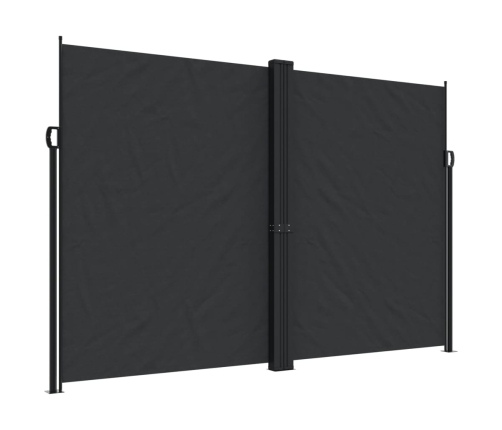 Toldo lateral retráctil negro 220x1200 cm