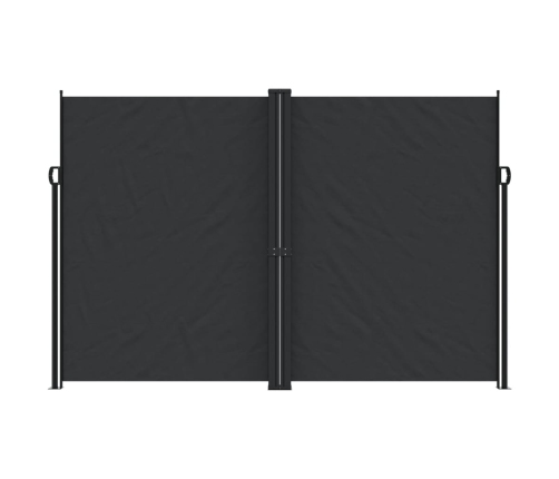 Toldo lateral retráctil negro 220x1200 cm