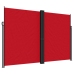 Toldo lateral retráctil rojo 220x1200 cm