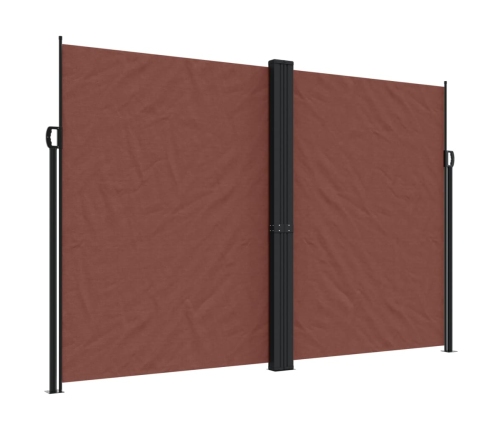 Toldo lateral retráctil marrón 220x1200 cm